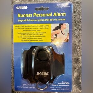 NIB Sabre Runner Personal Alarm 130db 1000 Feet Convenient Washable Wristband